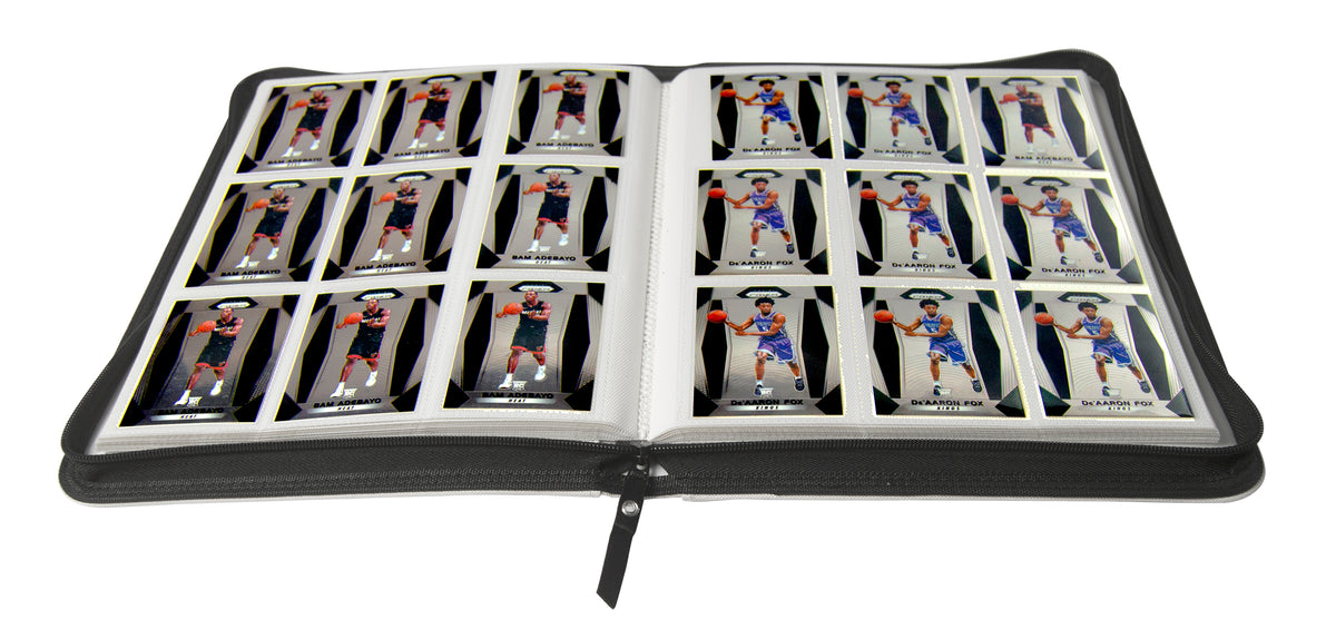 card binder white pages Cardboard Fiend - 9 Pocket Trading Card Zip Binder Album - 360 Side Loading  Pockets