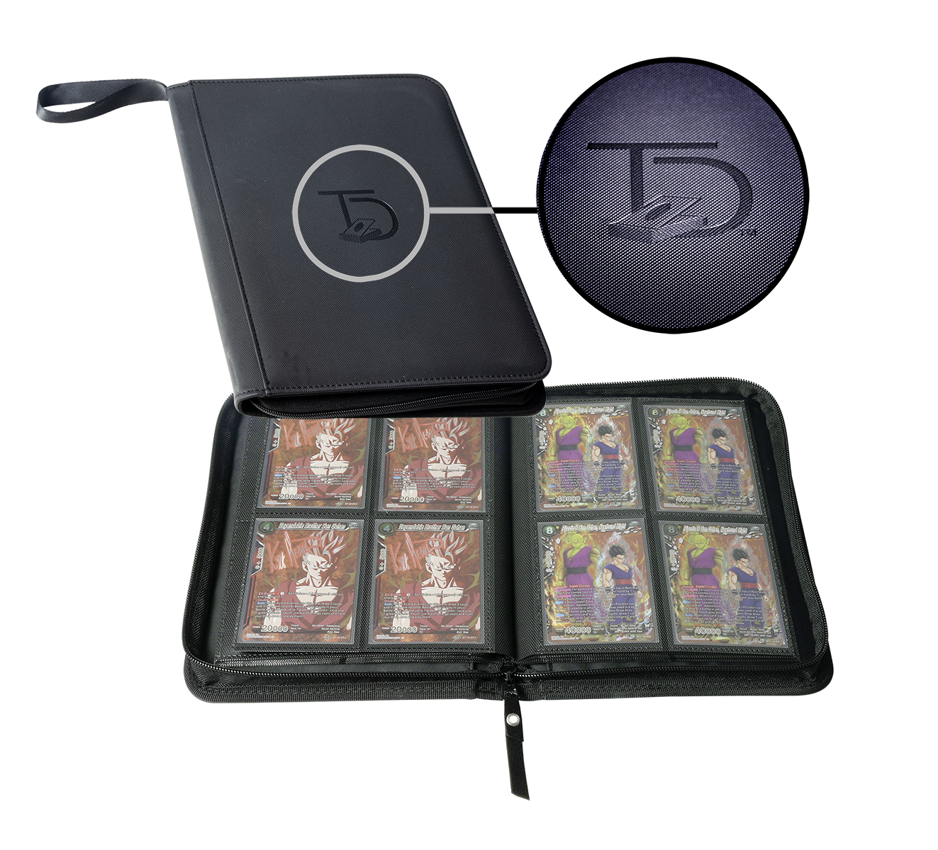 pokemon binder 500 cards TopDeck Card Pocket Folder Pro | 9 Pocket Trading Album | Side Load Sleeves | MTG/Yugioh/TCG Folder | Trading & Sports Holder Full Binder of Assorted Pokemon